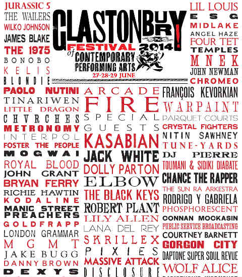 Cartel Glastonbury 2014